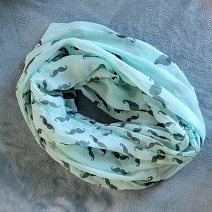 Mustache infinity scarf